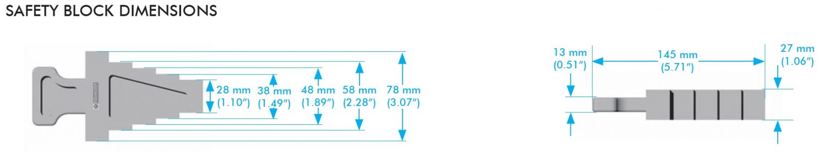 Miếng chêm an toàn cho đầu tách mặt bích bằng cơ khí SW9TM