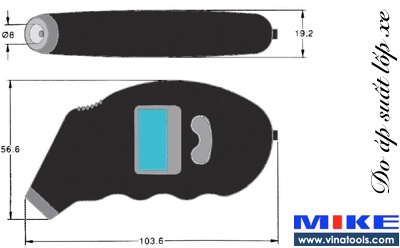Đồng hồ đo áp suất lốp xe điện tử 0 - 700 Kpa